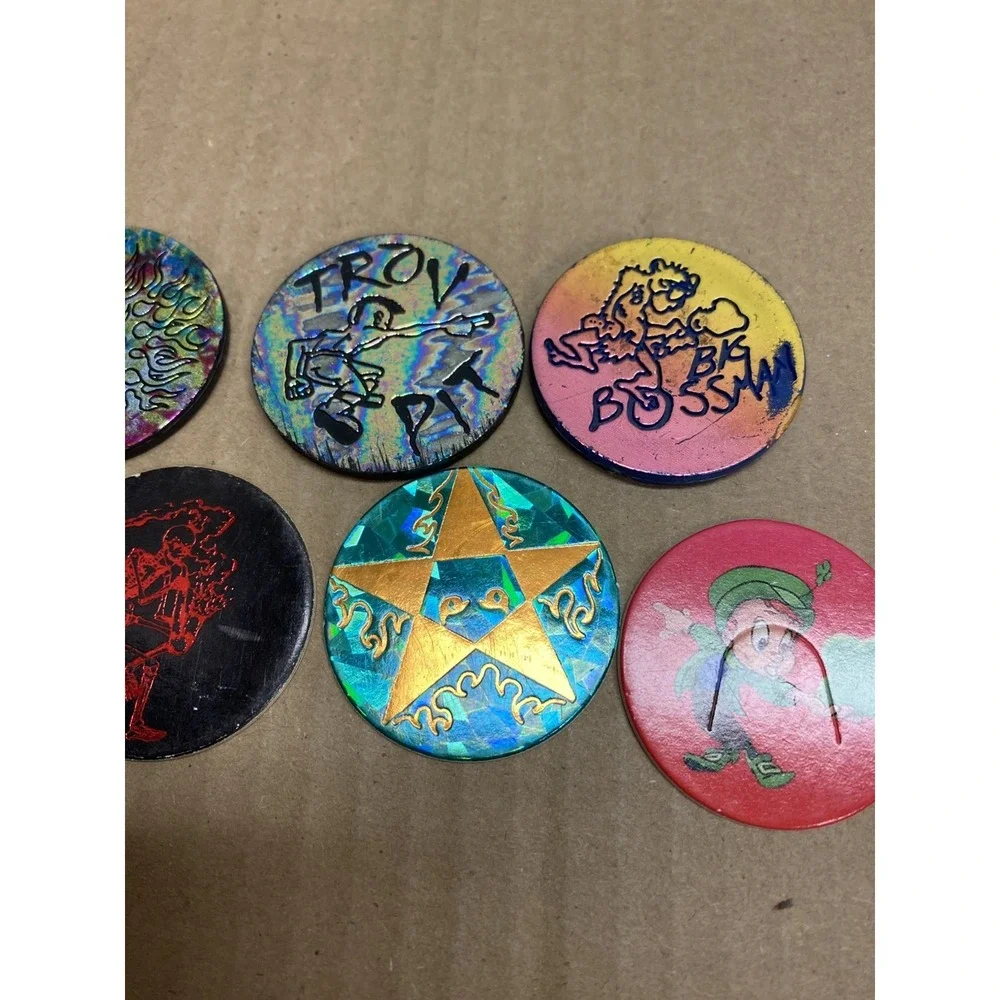 Vintage POG slammers lot of 9 Skeleton Game hard to find very rare jammers Trov